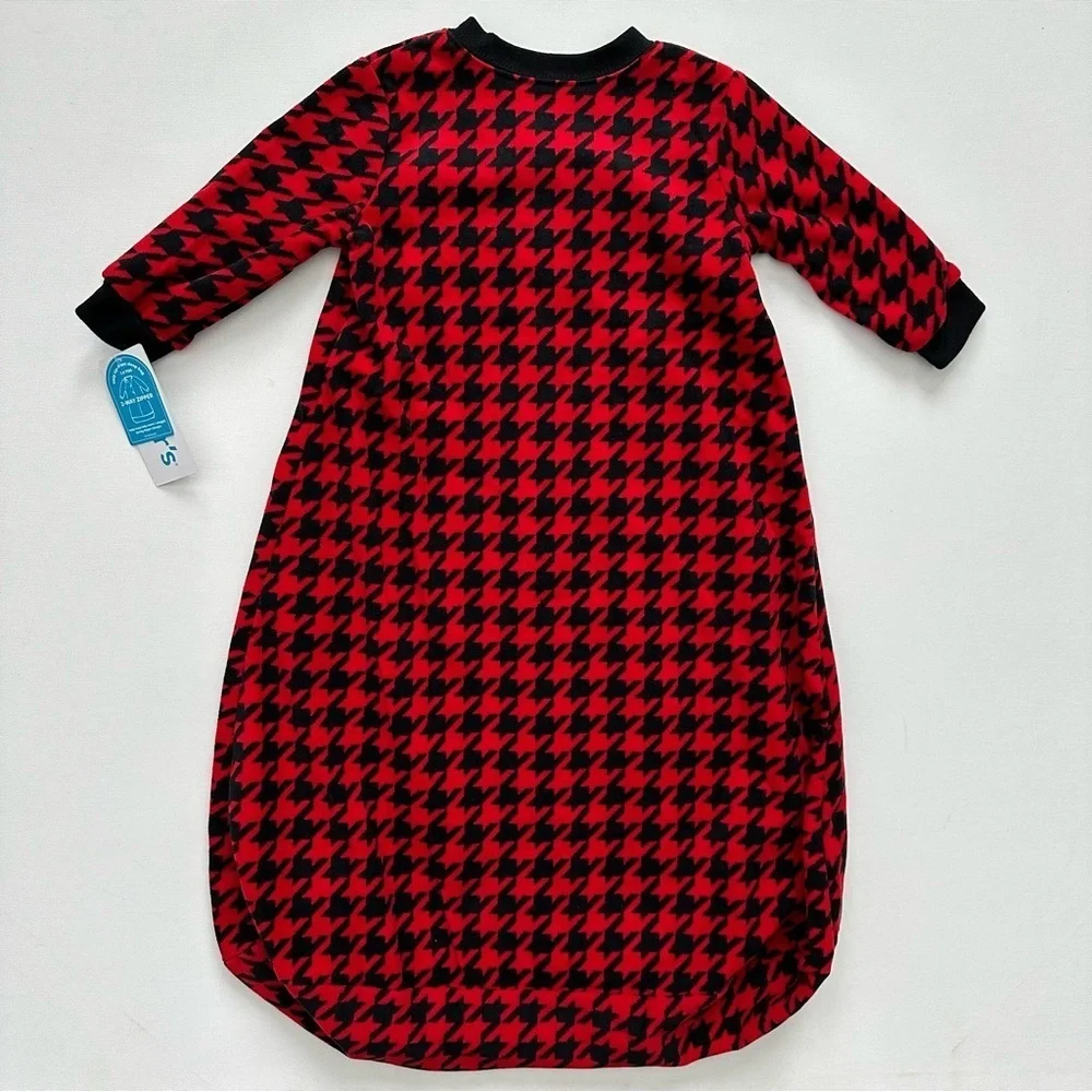 Carter's Red and Black Houndstooth Sleep Sack Size 6-9 Months